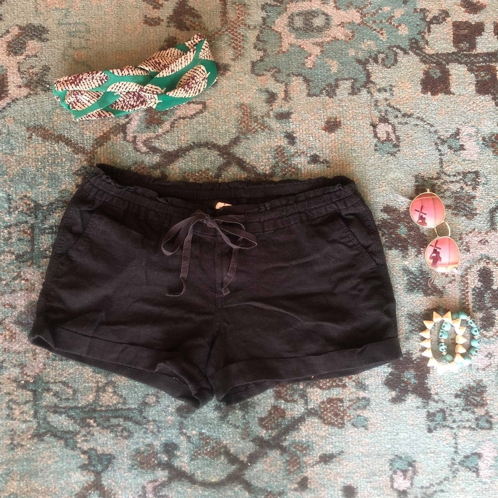 Old Navy Black linen shorts